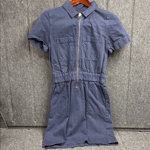 J. Crew Dark Blue Mini Dress with Zipper